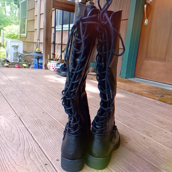 EuroSoft Black Lace Up Boots - Picture 2 of 6
